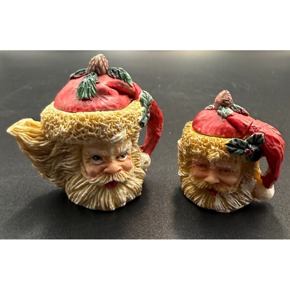 Wong's International Trading Inc Santa Claus Christmas Mini Tea Set 10 piece VTG - Picture 8 of 10